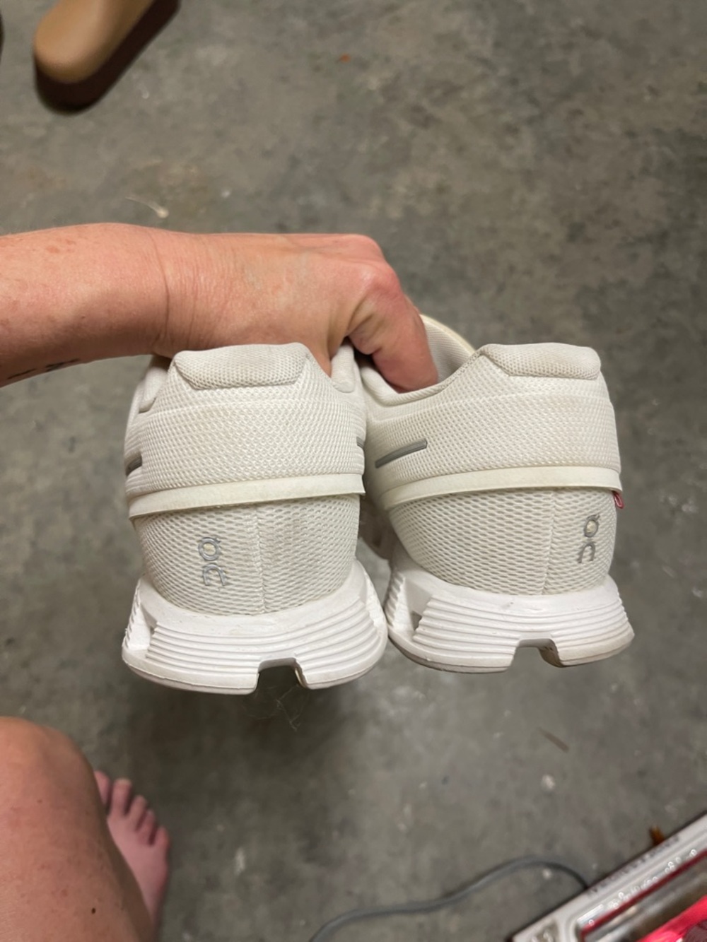 On Running Men's Sneakers in Cream and White - Picture 4 of 11